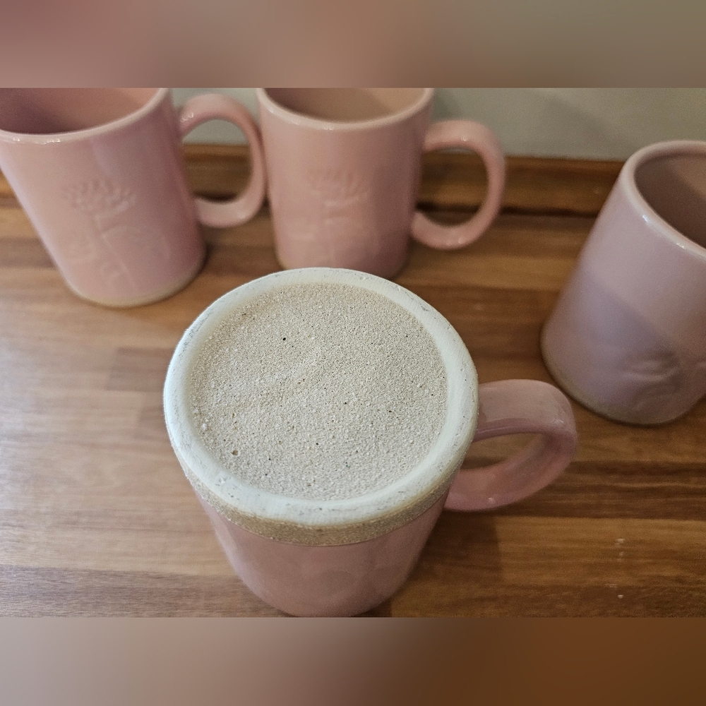 Pink Floral Embossed Mug Set - Picture 4 of 6